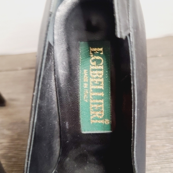 Enrico Gibellieri Black Cut Out Leather High Heels Made in Italy sz 37 - Picture 12 of 12